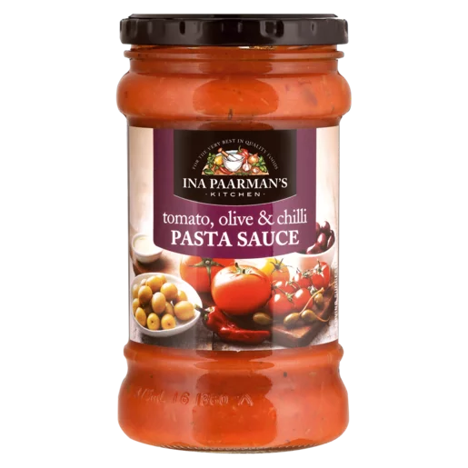 Ina Paarman Tomato, Olive & Chilli Flavoured Pasta Sauce 400g