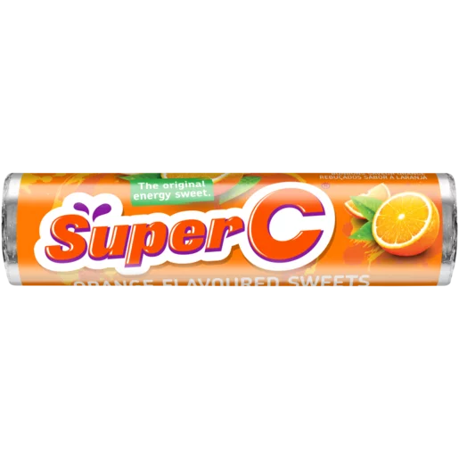 Super C Orange Flavoured Sweets 36.6g REDUCED Best by Date June 2025