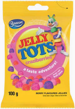 Beacon Jelly Tots Crazi Berries 100g bag