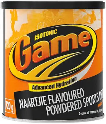Game Isotonic Sports Drink – Naartjie Flavour (720g Tin)