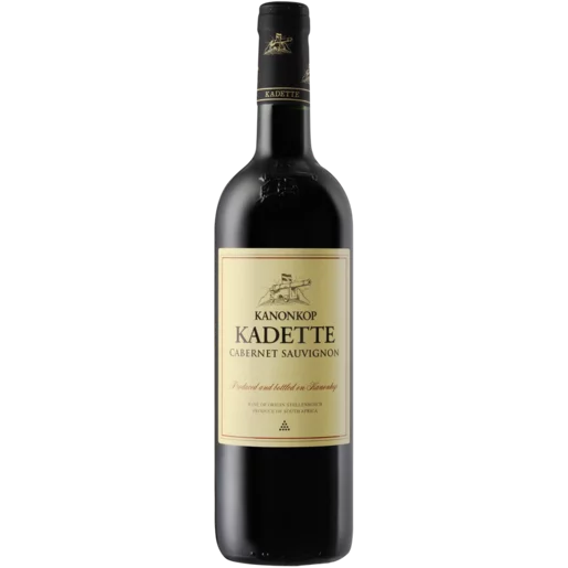 Kanonkop Kadette Cabernet Sauvignon - A bold, smooth South African Cabernet with notes of blackcurrant, plum, and cedar — rich, elegant, and perfect for braai nights.
