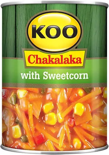 KOO Chakalaka With Sweetcorn 410g  – Classic South African Relish in Portugal
