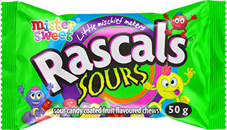 Rascals Sours 50g – Classic South African Sour Sweets in Portugal