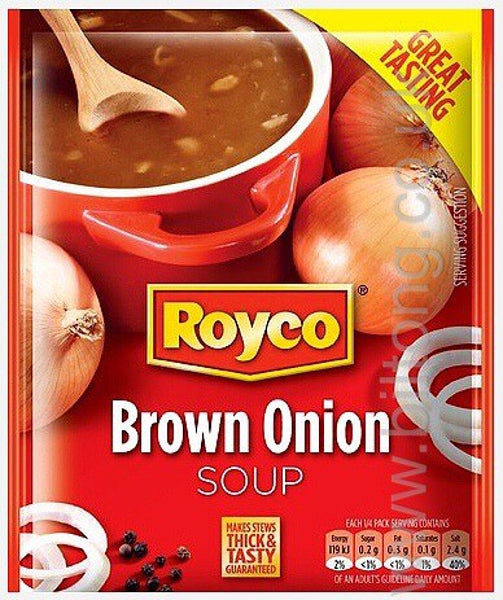 Royco Brown Onion Soup - A rich, savoury brown onion soup and seasoning mix — perfect for stews, gravies, casseroles, and everyday cooking