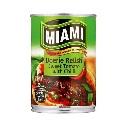 Miami Boerie Relish Chilli 450g can